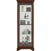29'' Wide Hardwood Dark Brown Curio Display Cabinet