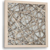 Abstract Paper Wood-Framed Art