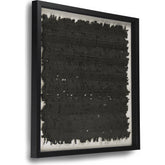 Abstract Black Paper Framed Art