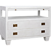 2-DRAWER Side Table with Sliding Tray