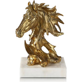 Abstract Horse Sculpture on Marble
