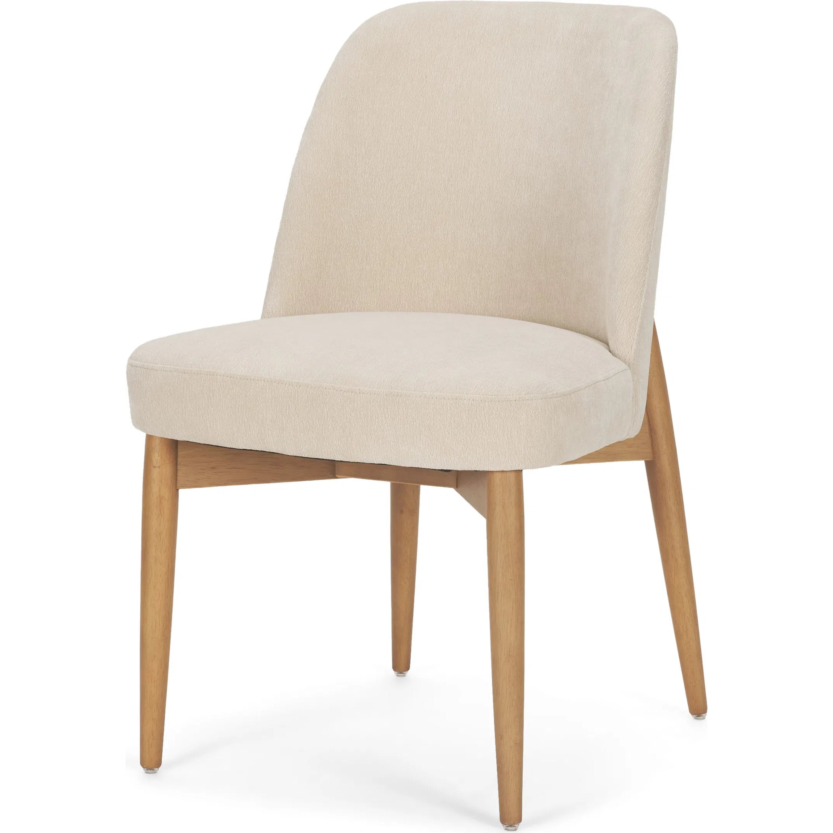 Abbie Curve Fabric Dining Chair (Set of 2)