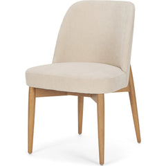 Abbie Curve Fabric Dining Chair (Set of 2)