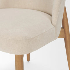 Abbie Curve Fabric Dining Chair (Set of 2)