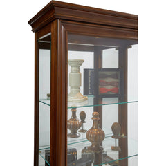 29'' Wide Hardwood Dark Brown Curio Display Cabinet
