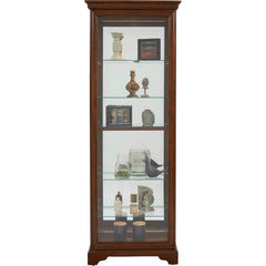 29'' Wide Hardwood Dark Brown Curio Display Cabinet