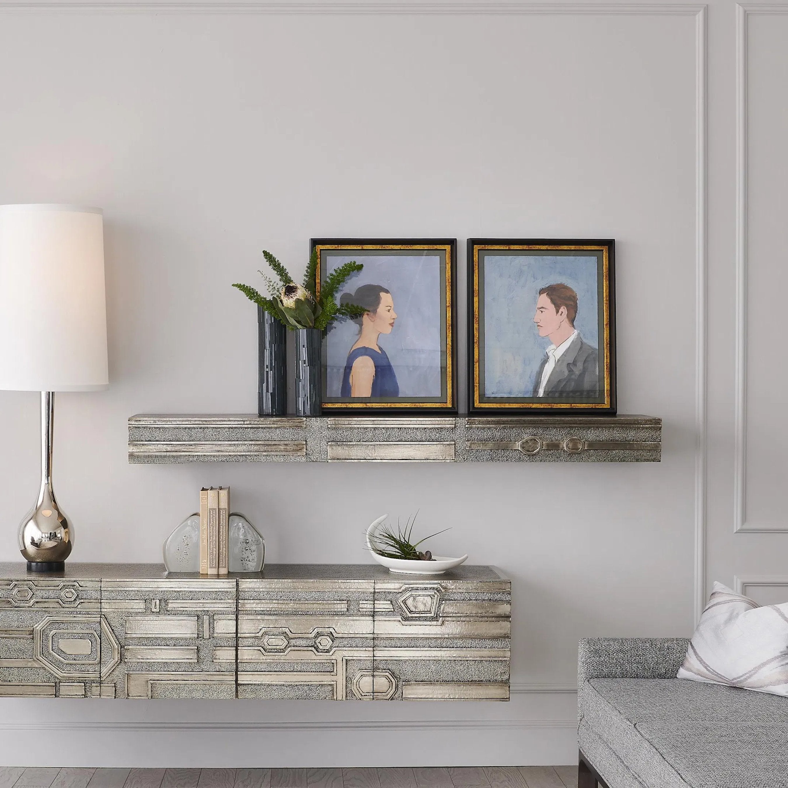 Abstract Block Floating Shelf