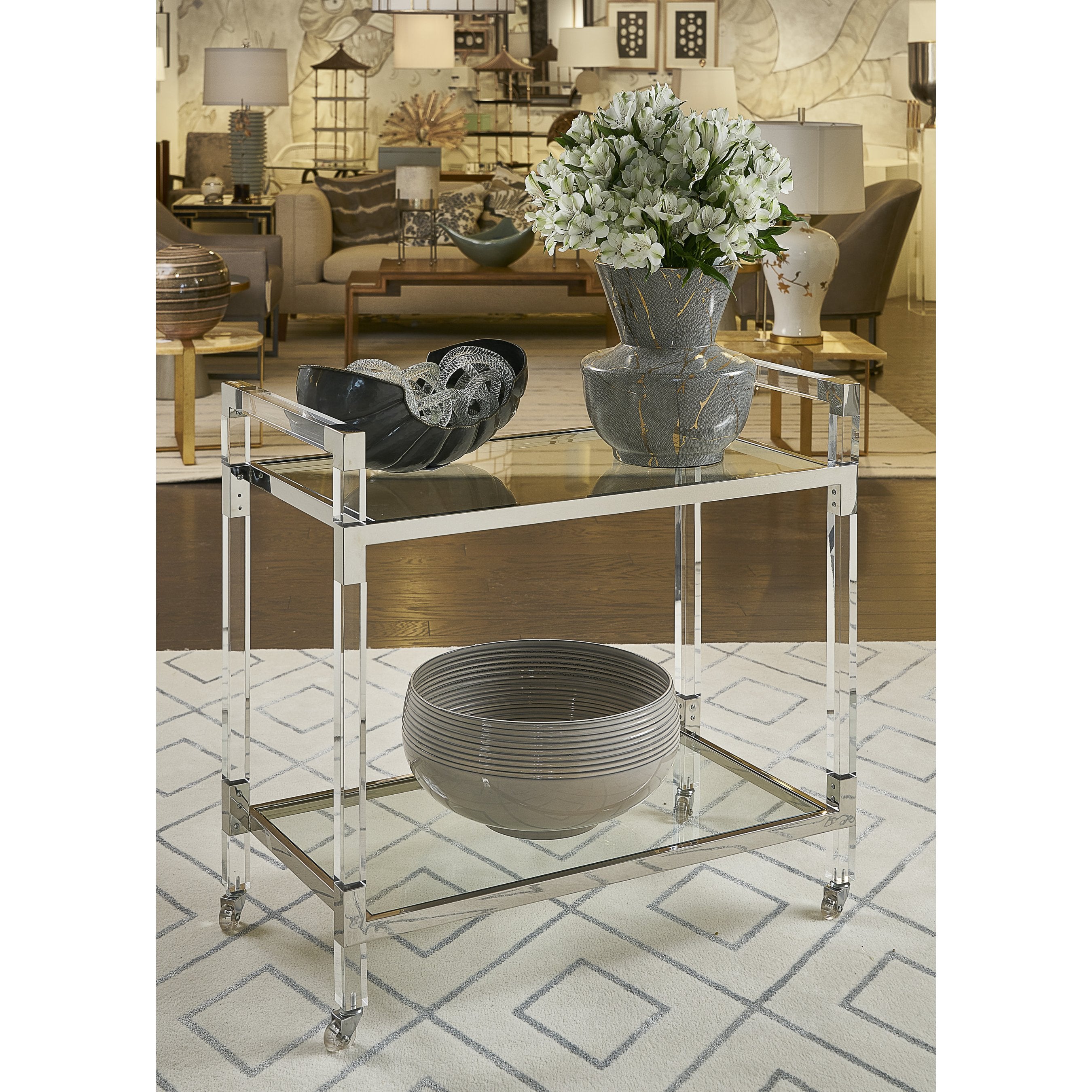 Acrylic Bar Cart