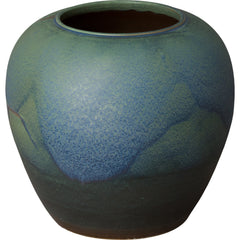 19.5 in. Wide Indoor/Outdoor Vase in Verdigris Glaze