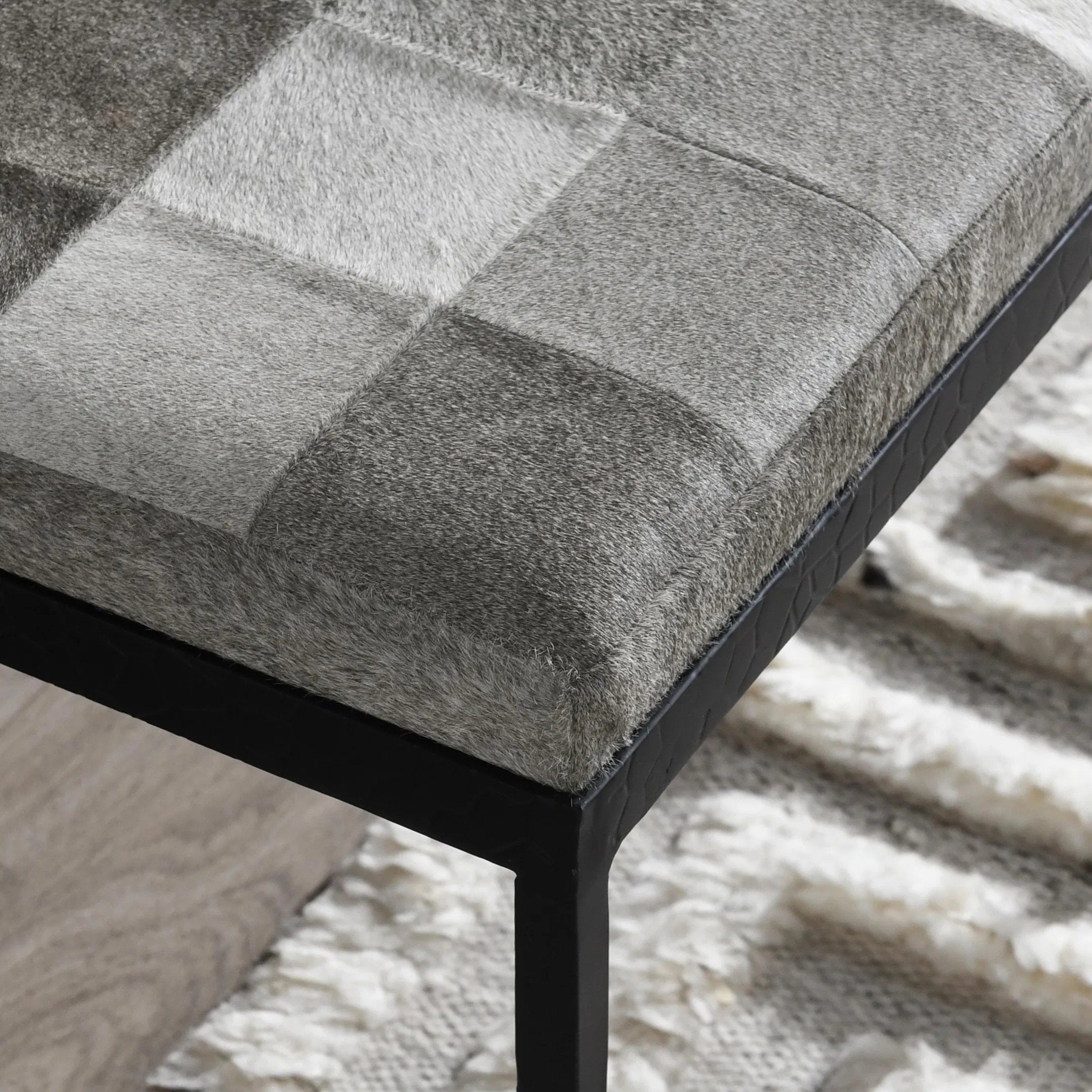 Achen Hair on Hide Bench