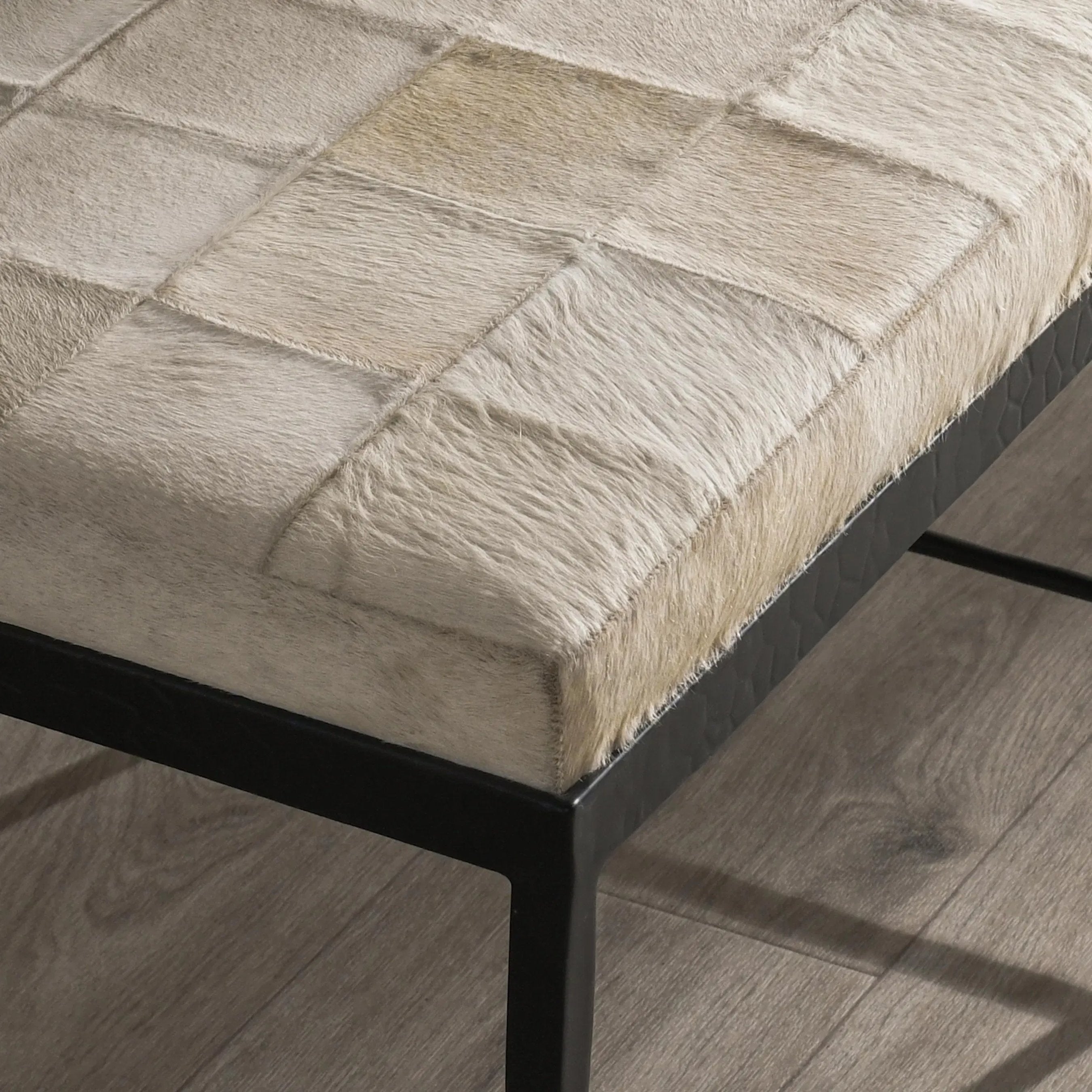 Achen Hair on Hide Bench