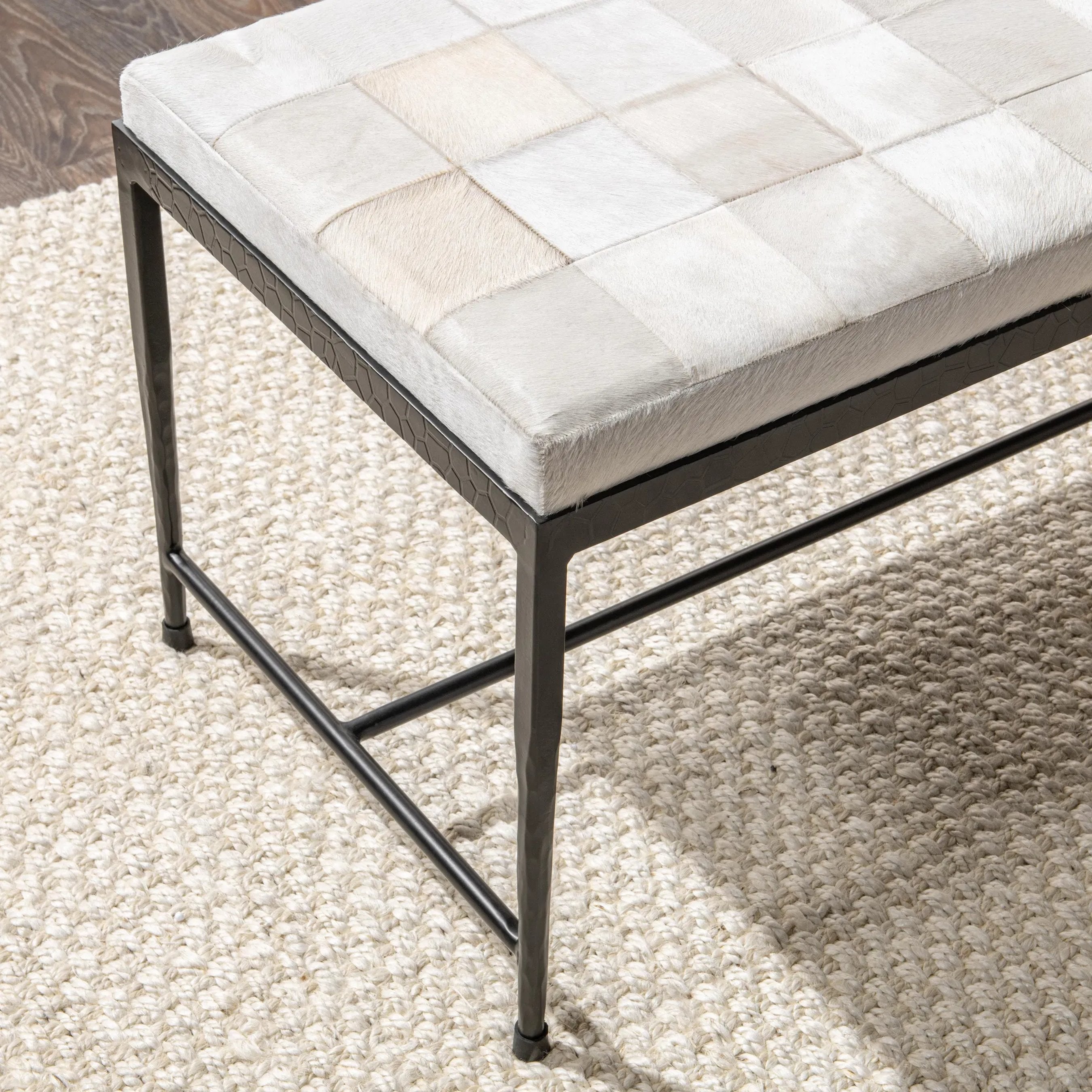 Achen Hair on Hide Bench