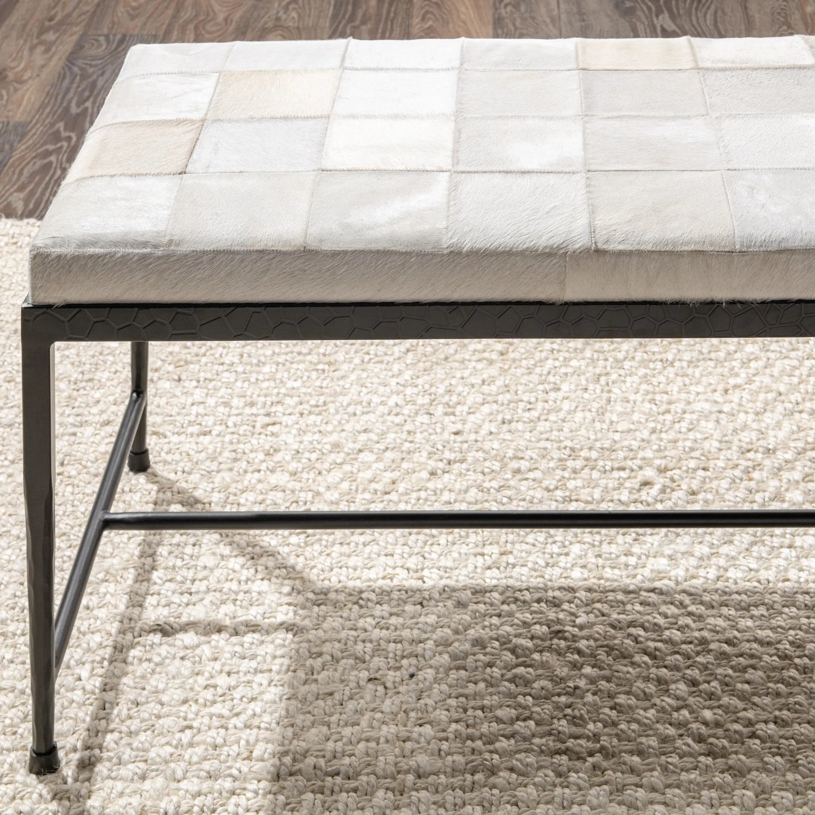 Achen Hair on Hide Bench