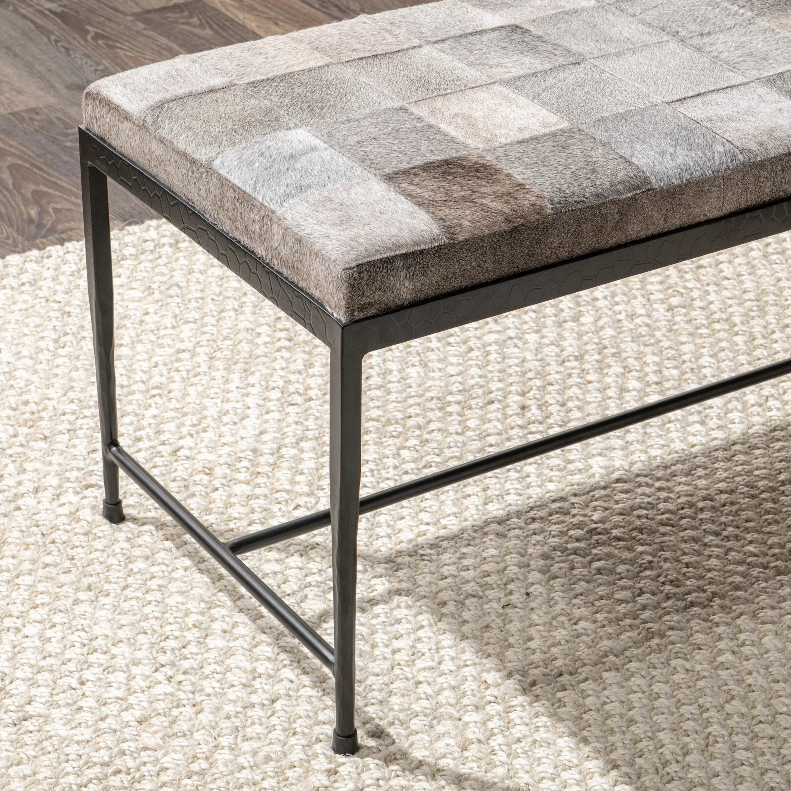 Achen Hair on Hide Bench