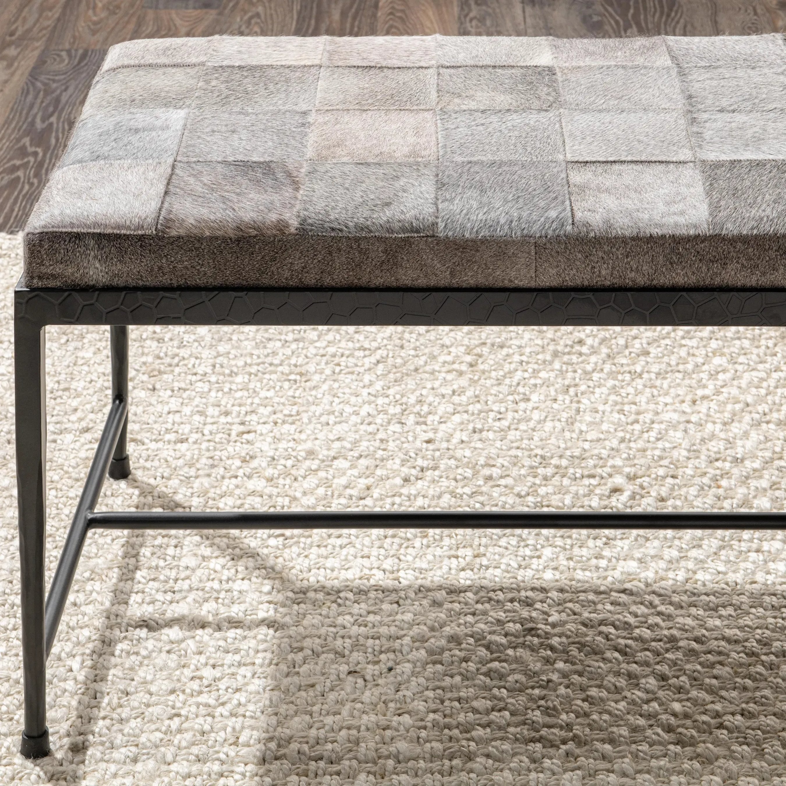 Achen Hair on Hide Bench