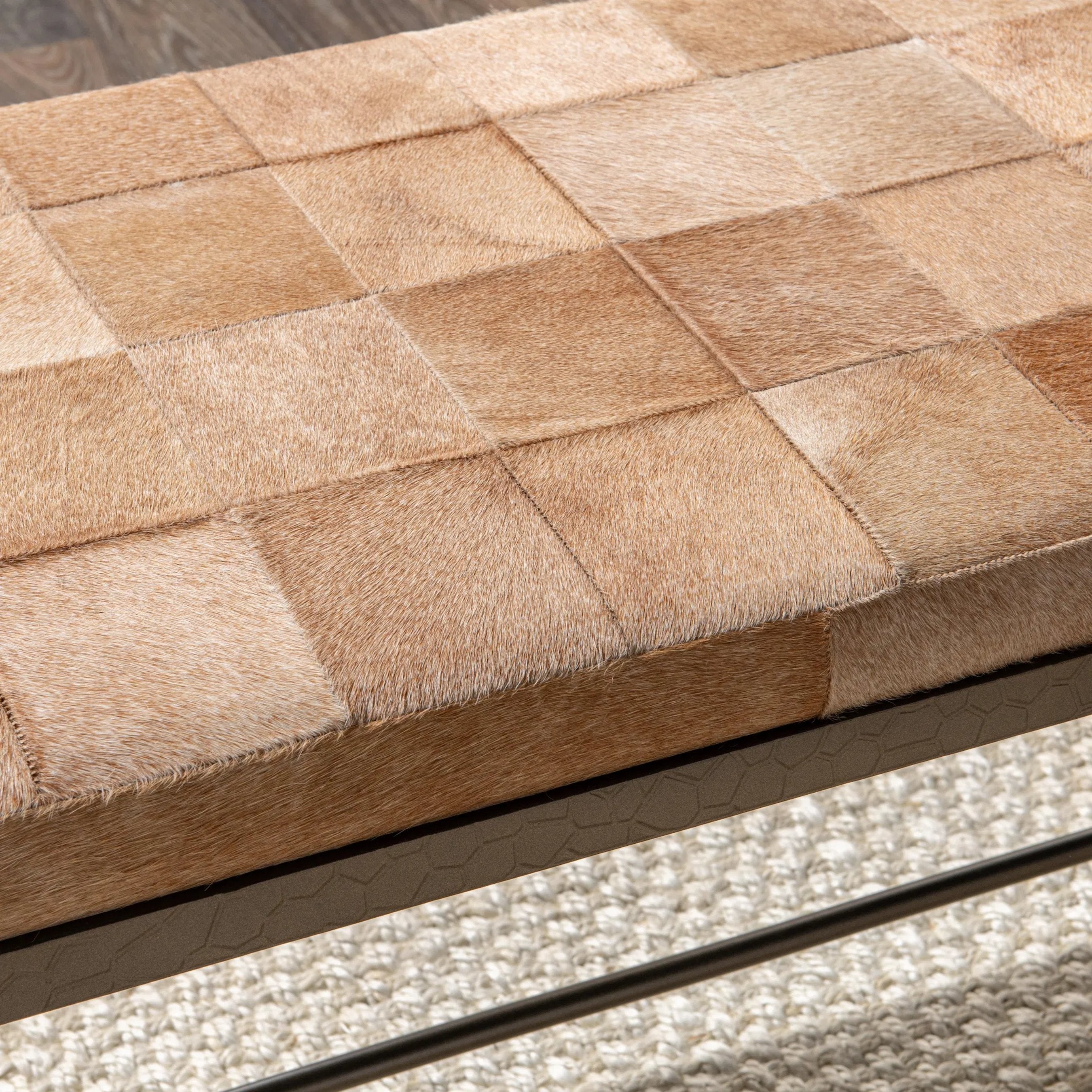 Achen Hair on Hide Bench