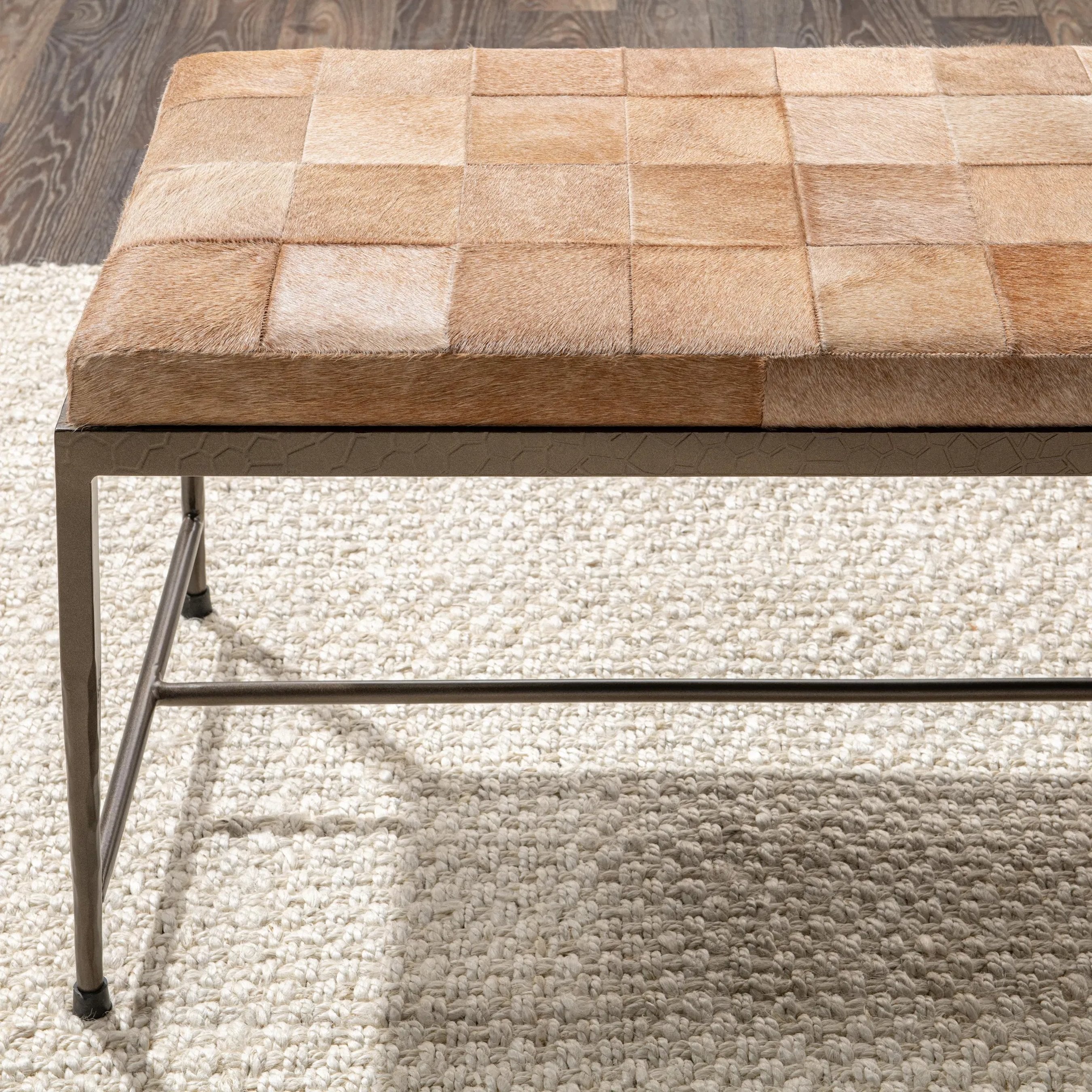 Achen Hair on Hide Bench