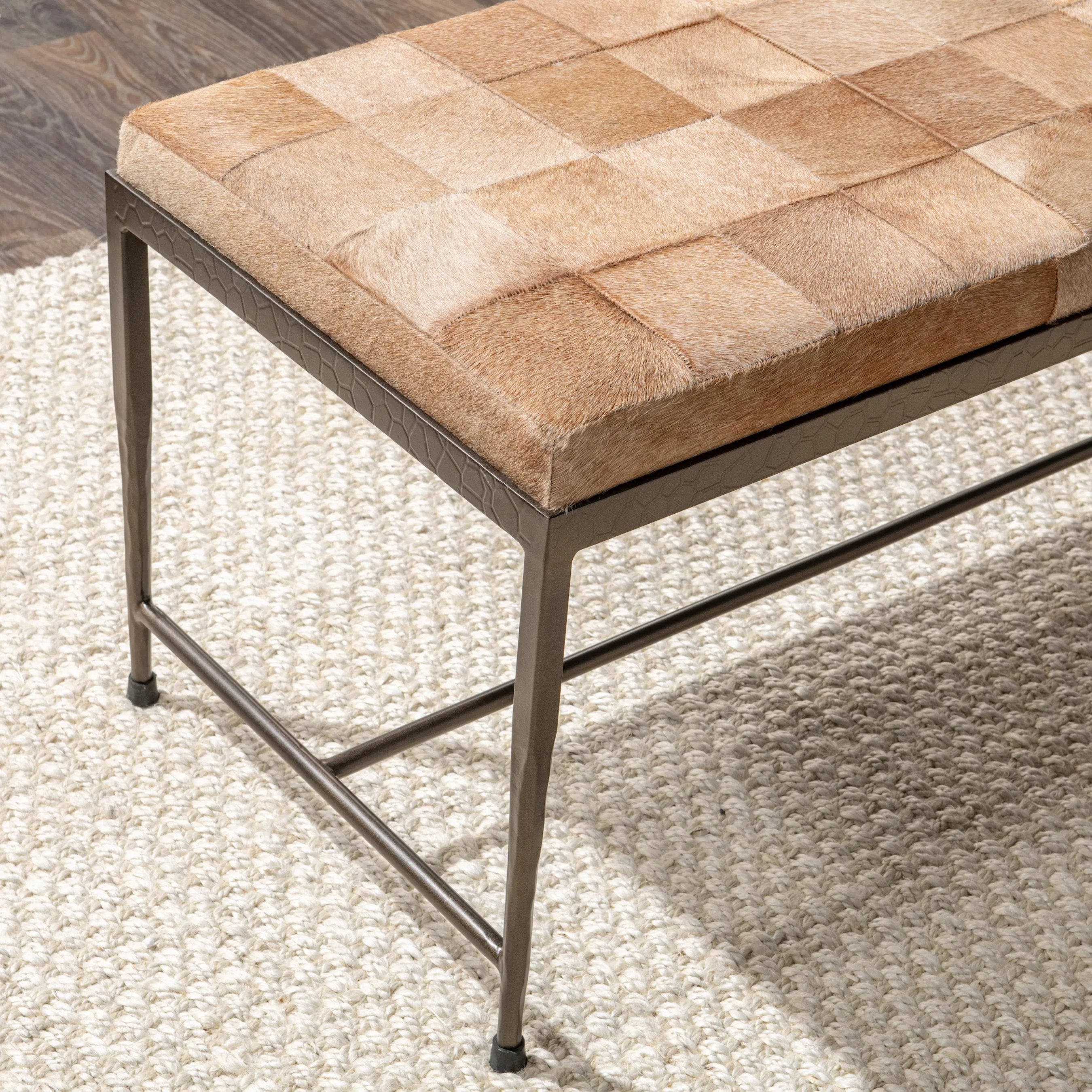 Achen Hair on Hide Bench