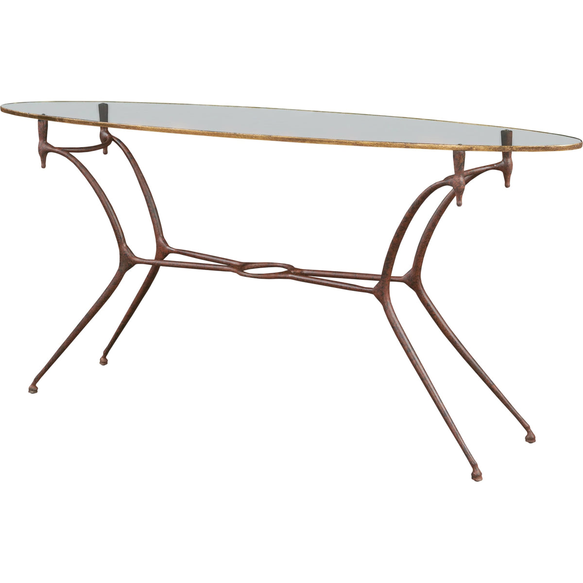 1940S French Long Oval Console Table