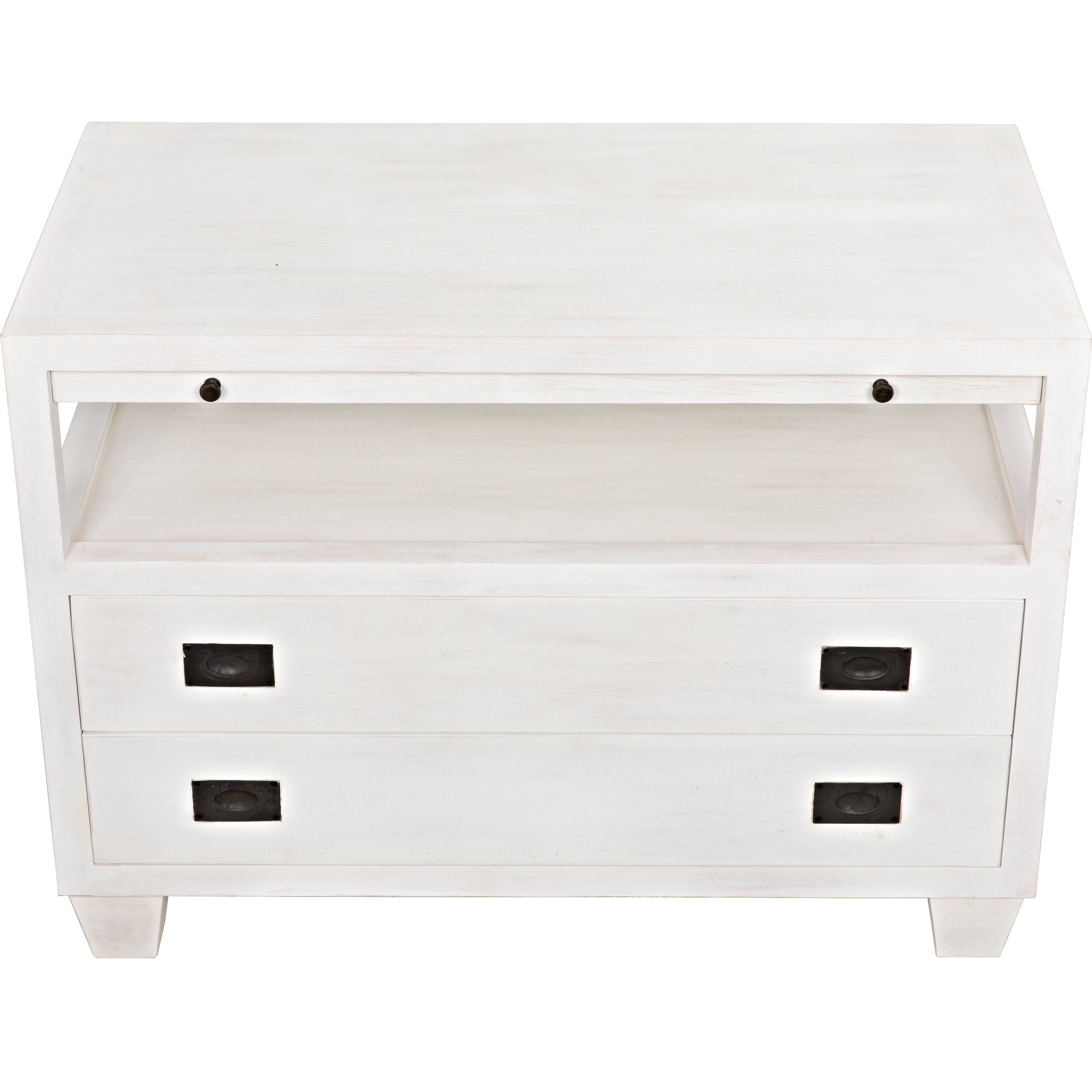 2-DRAWER Side Table with Sliding Tray