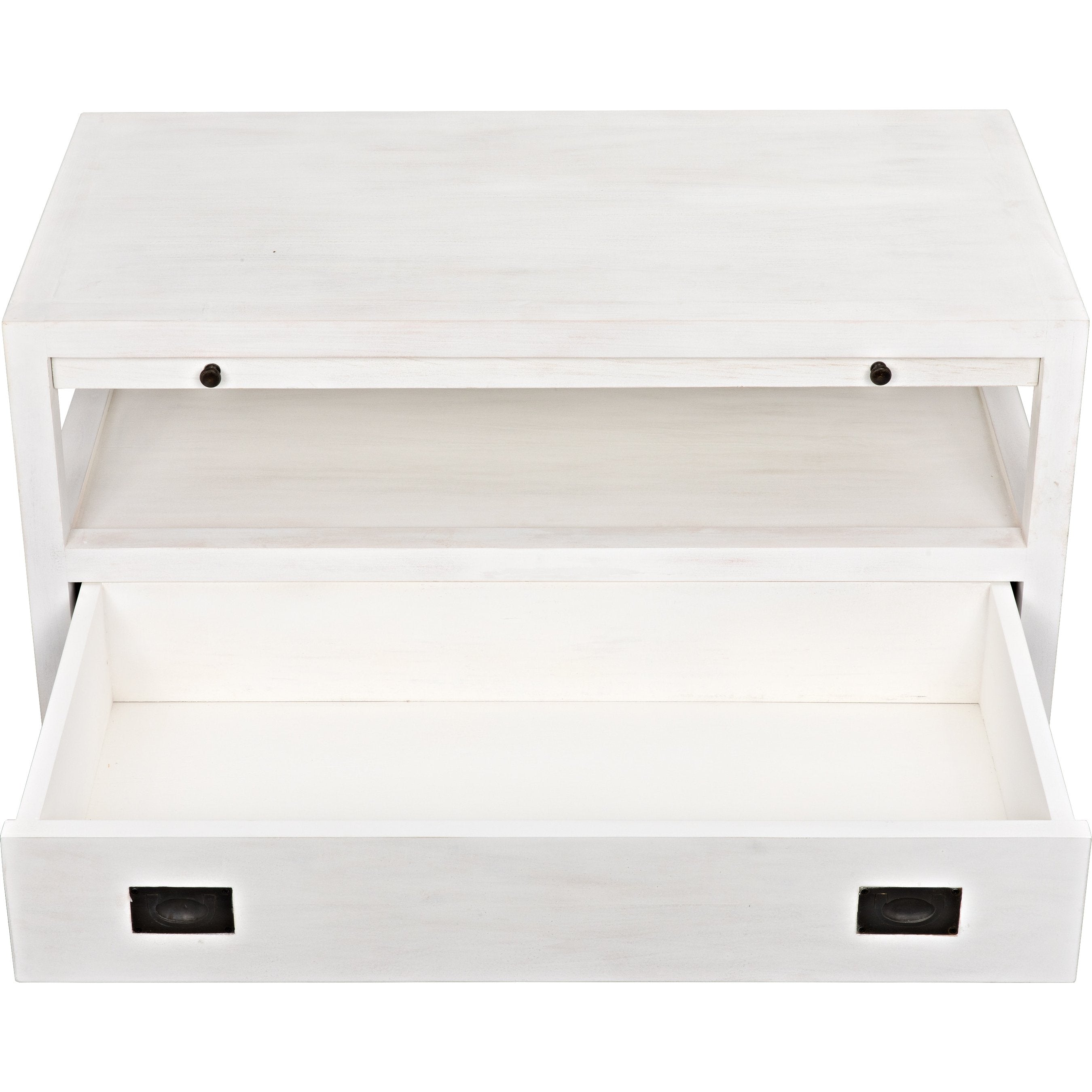 2-DRAWER Side Table with Sliding Tray