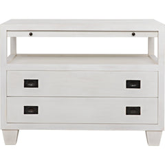 2-DRAWER Side Table with Sliding Tray