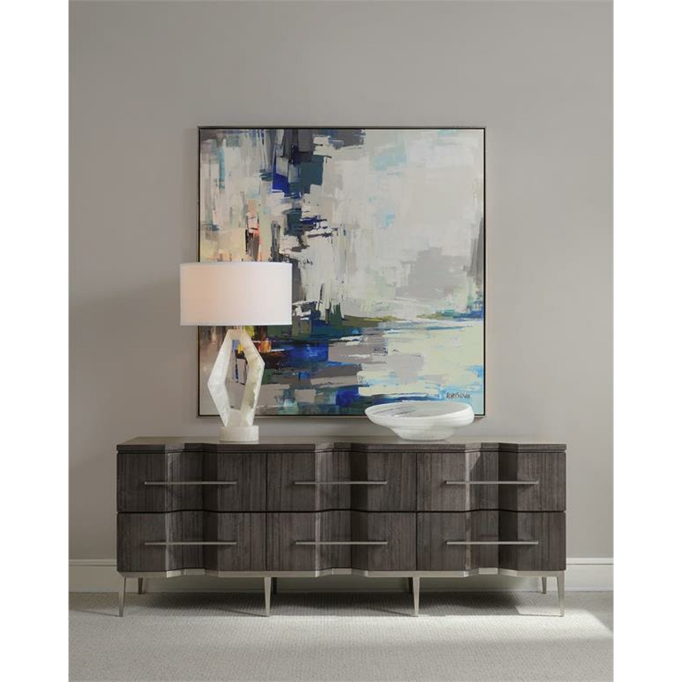 Abstract Alabaster Table Lamp