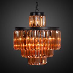 4-Tier Rustic Crystal Chandelier
