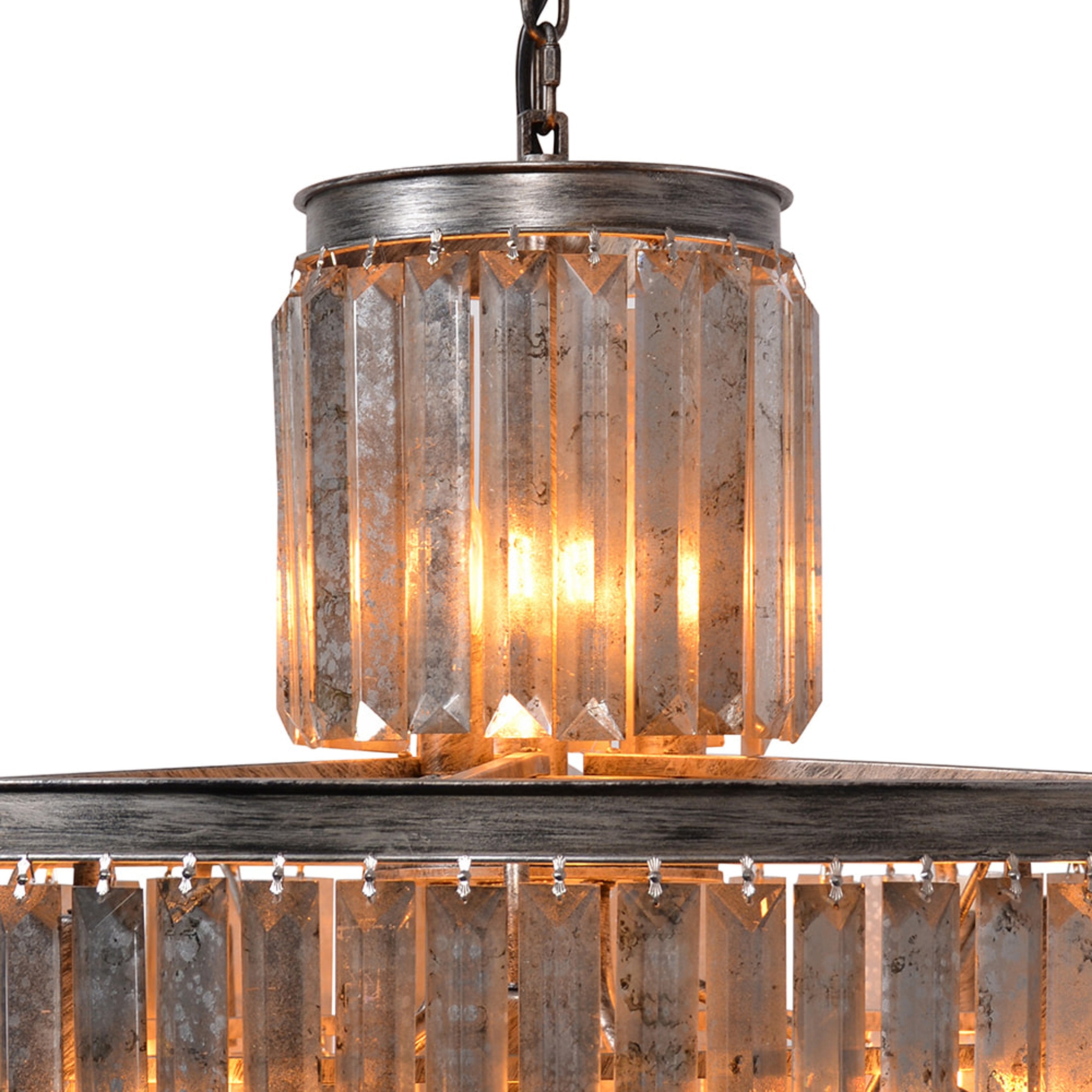 4-Tier Rustic Crystal Chandelier
