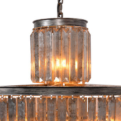 4-Tier Rustic Crystal Chandelier