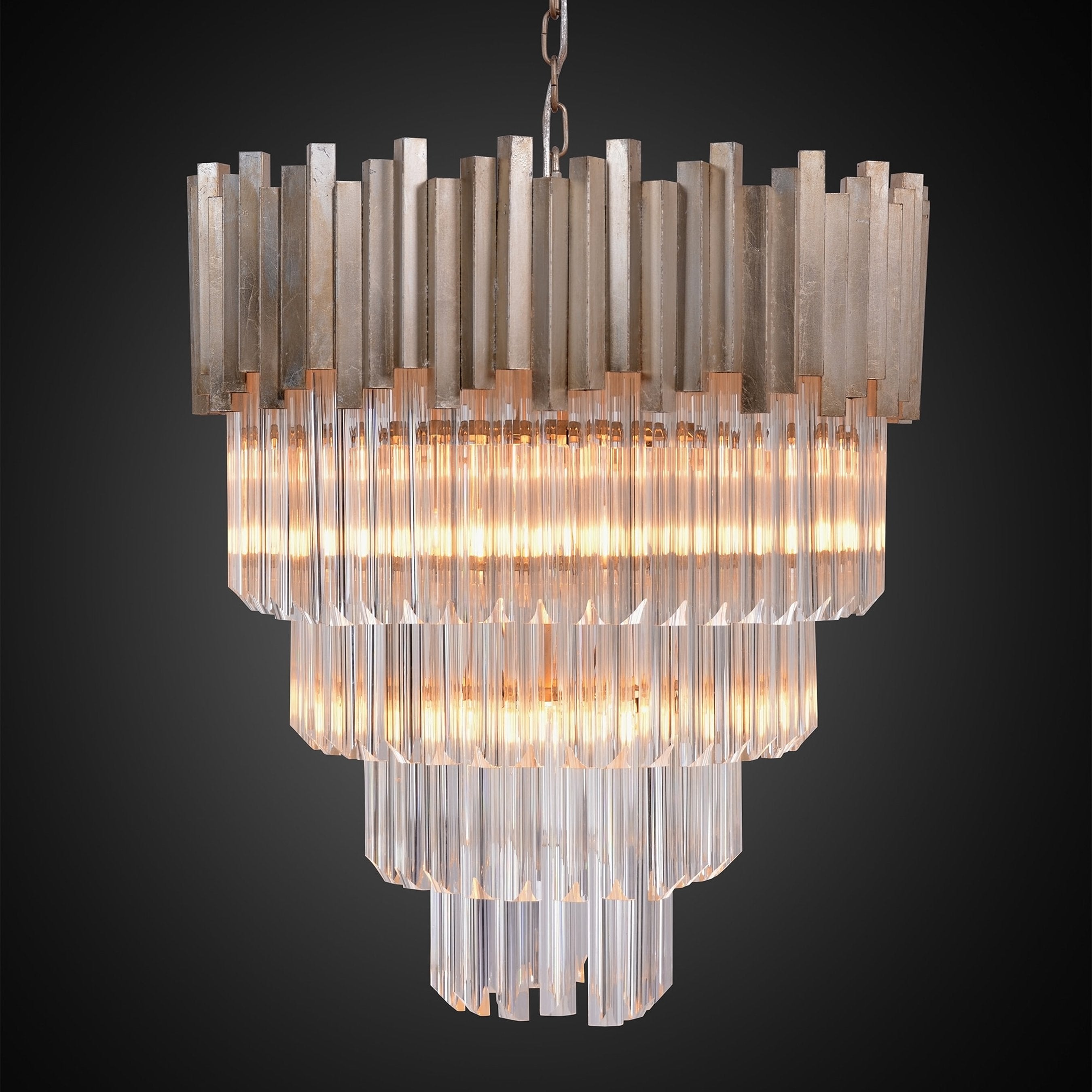 4-Tier Crystal Chandelier