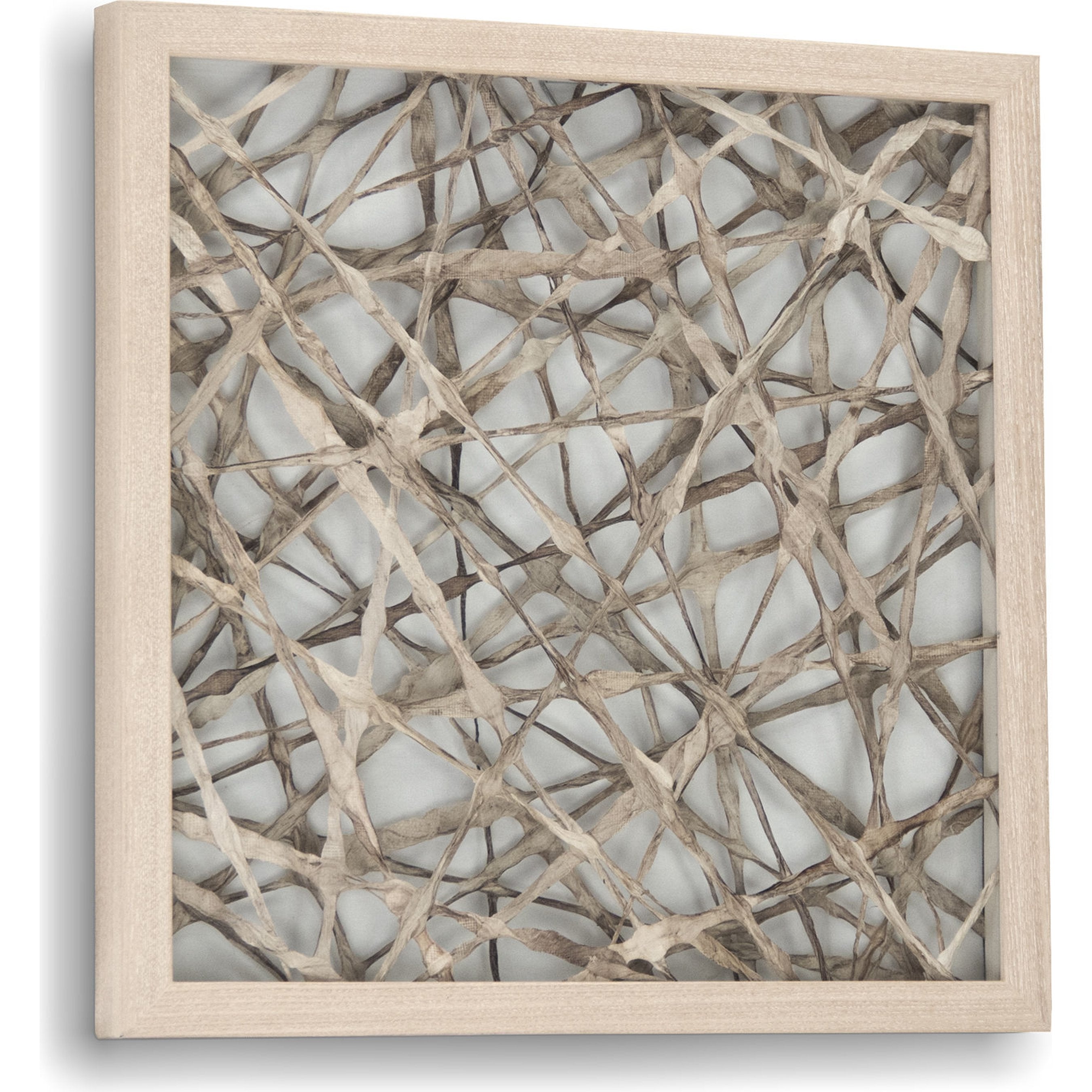 Abstract Paper Wood-Framed Art