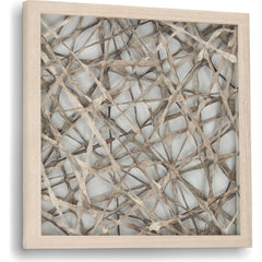 Abstract Paper Wood-Framed Art