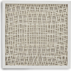 Abstract Neutral Paper Framed Art