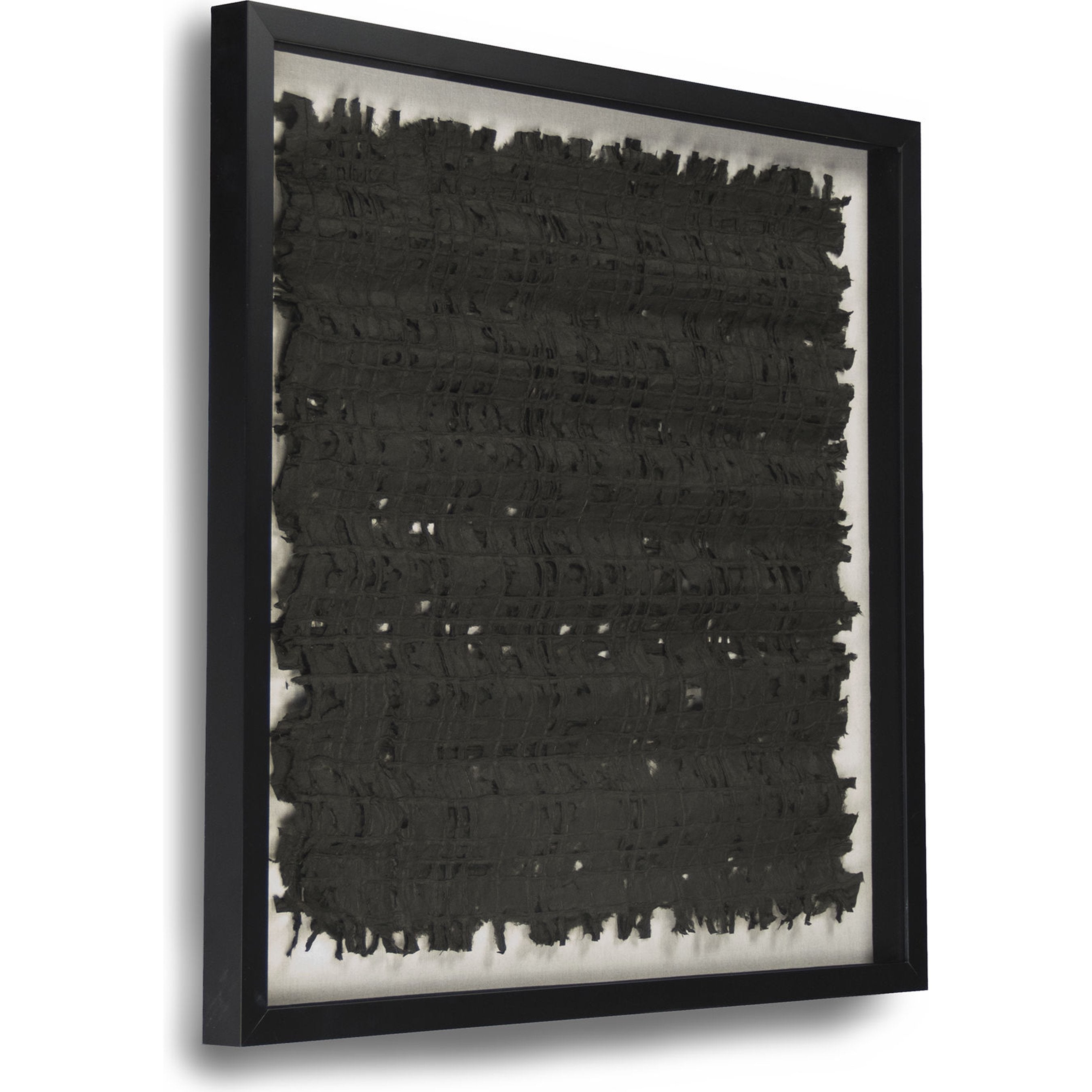 Abstract Black Paper Framed Art