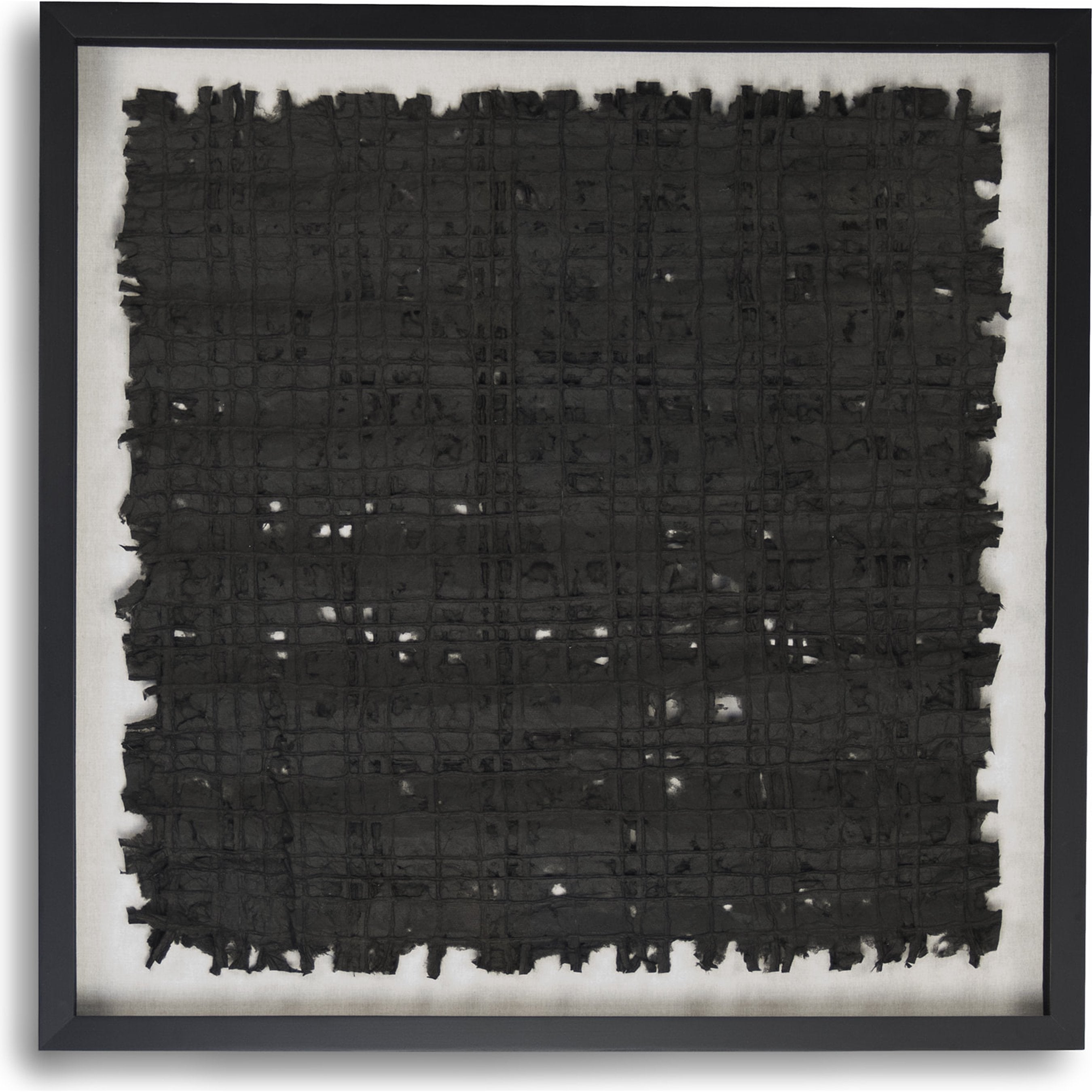 Abstract Black Paper Framed Art
