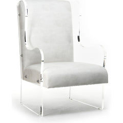 Acrylic Wingback Chair