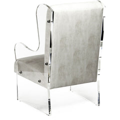 Acrylic Wingback Chair