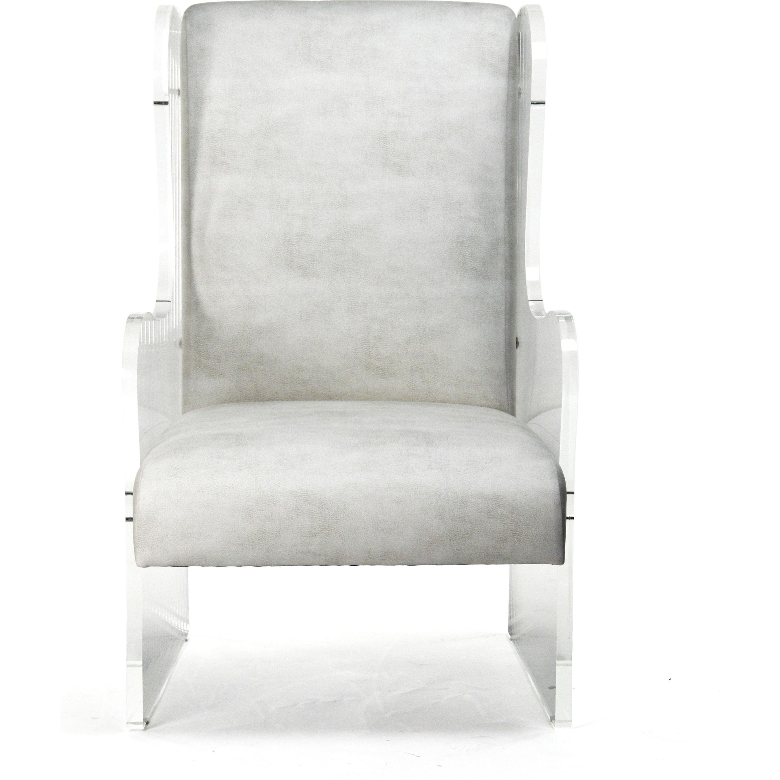 Acrylic Wingback Chair