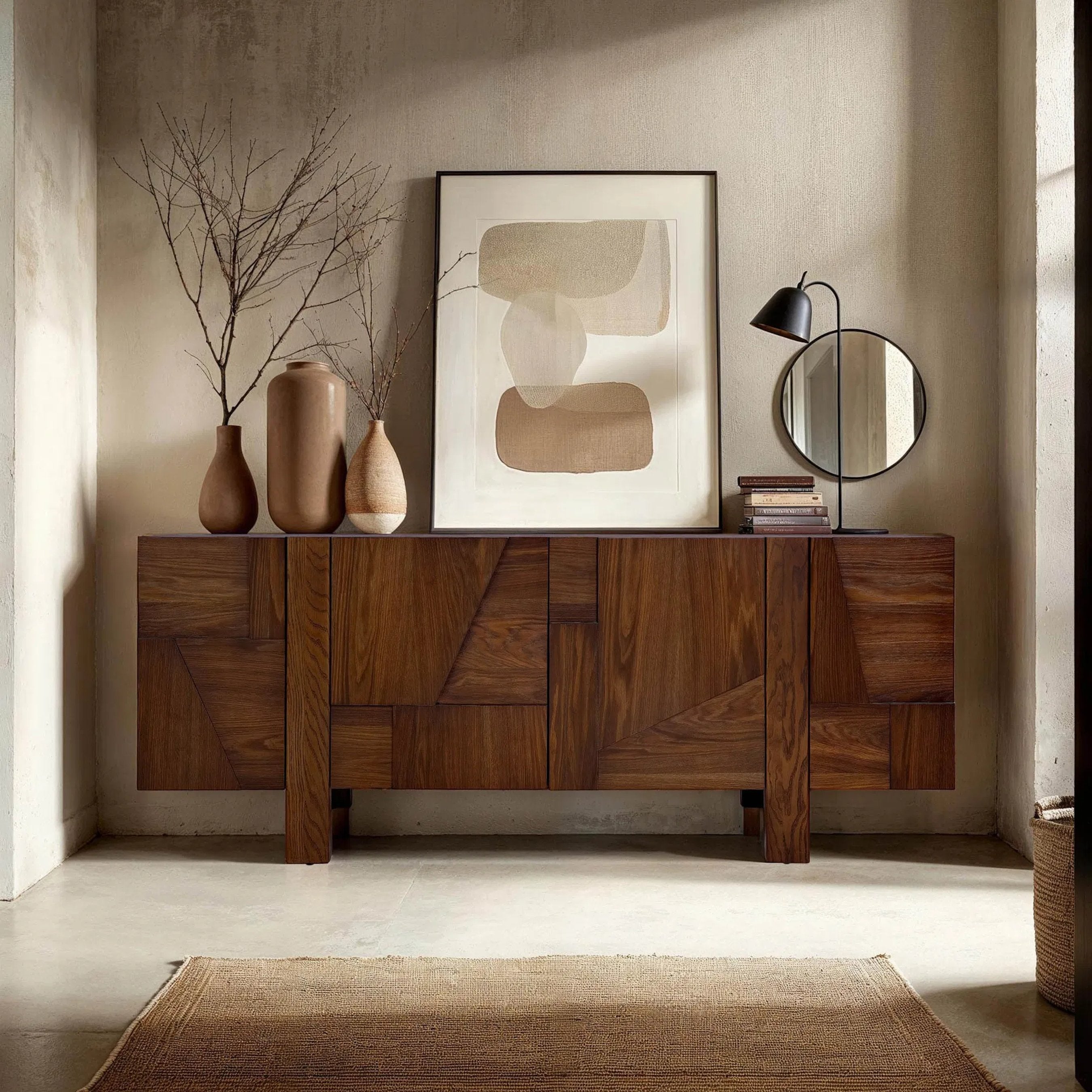 Abstract 4 Door Sideboard