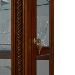 43'' Wide Medallion Cherry Curio Display Cabinet