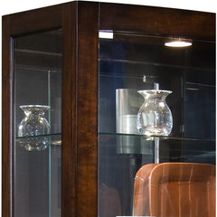 33'' Wide Hardwood Mahogany Curio Display Cabinet