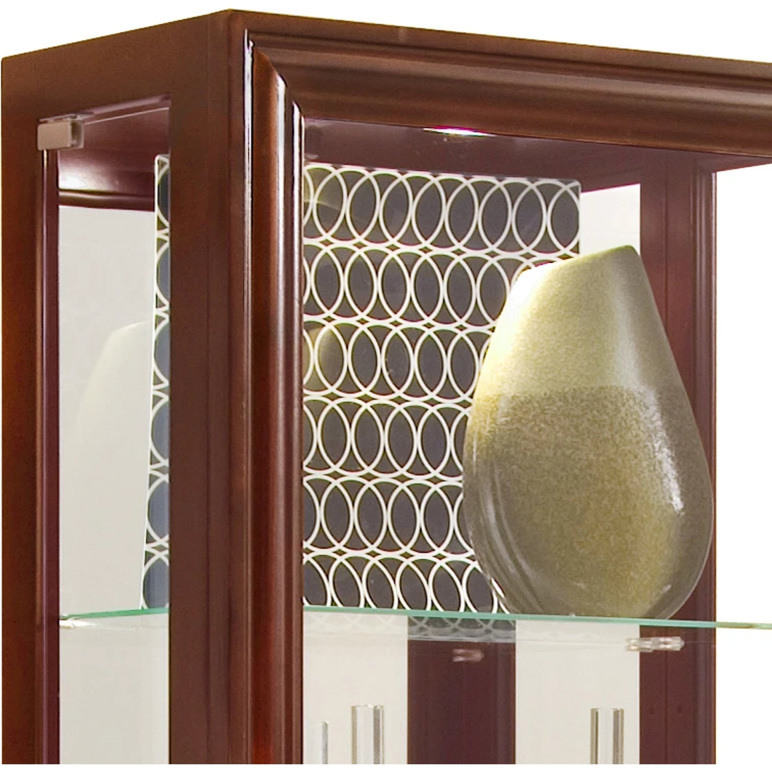 20'' Wide Hardwood Cherry Curio Display Cabinet