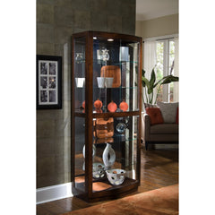 33'' Wide Hardwood Mahogany Curio Display Cabinet