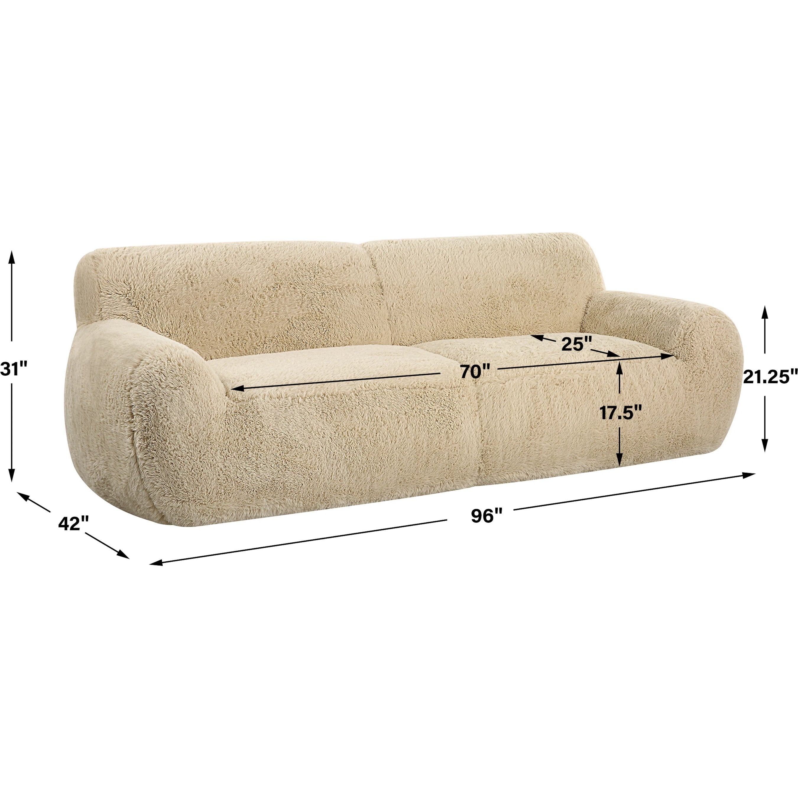Abide Rounded Sheepskin Sofa