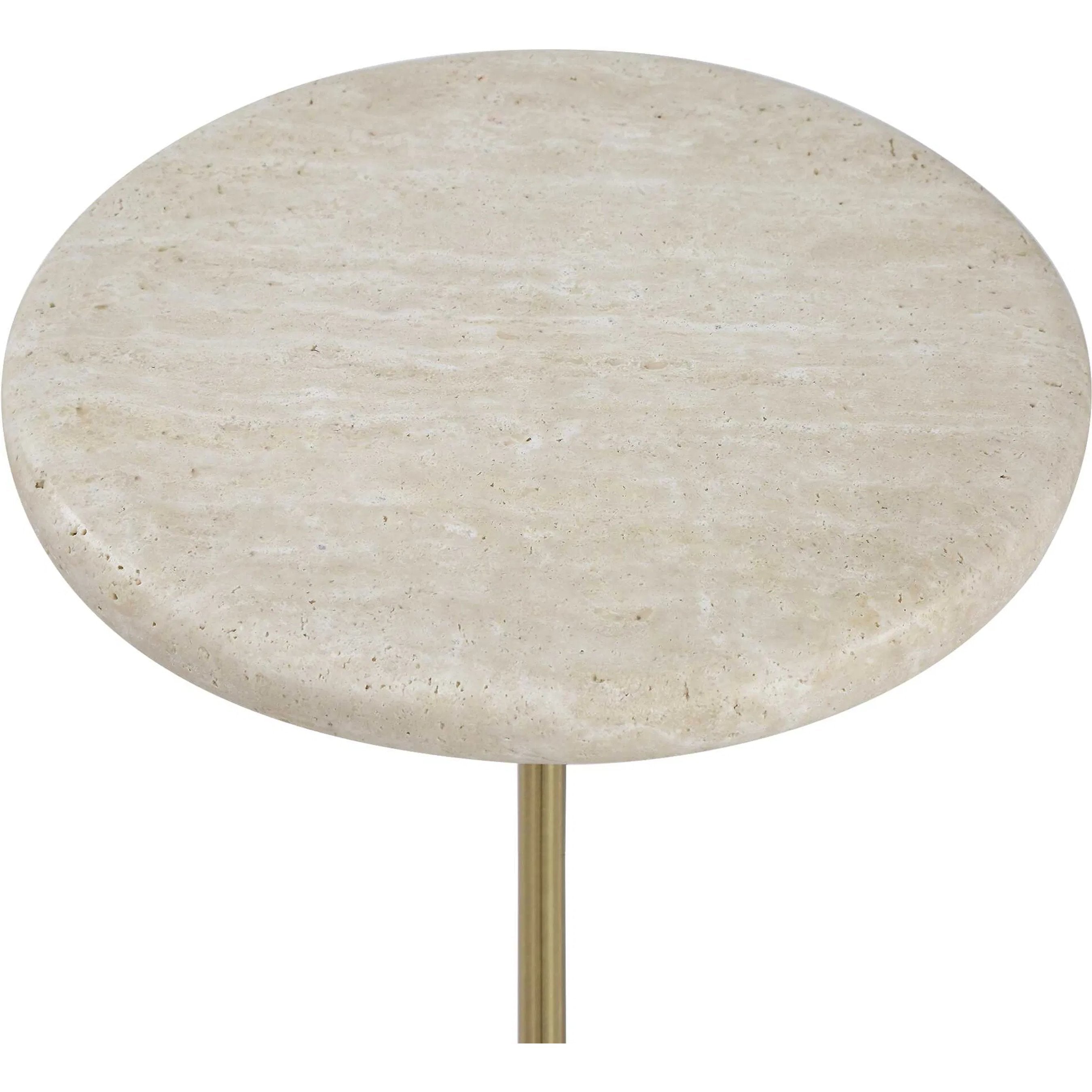 Adames Travertine Drink Table