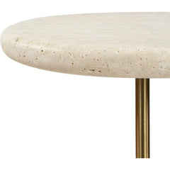 Adames Travertine Drink Table