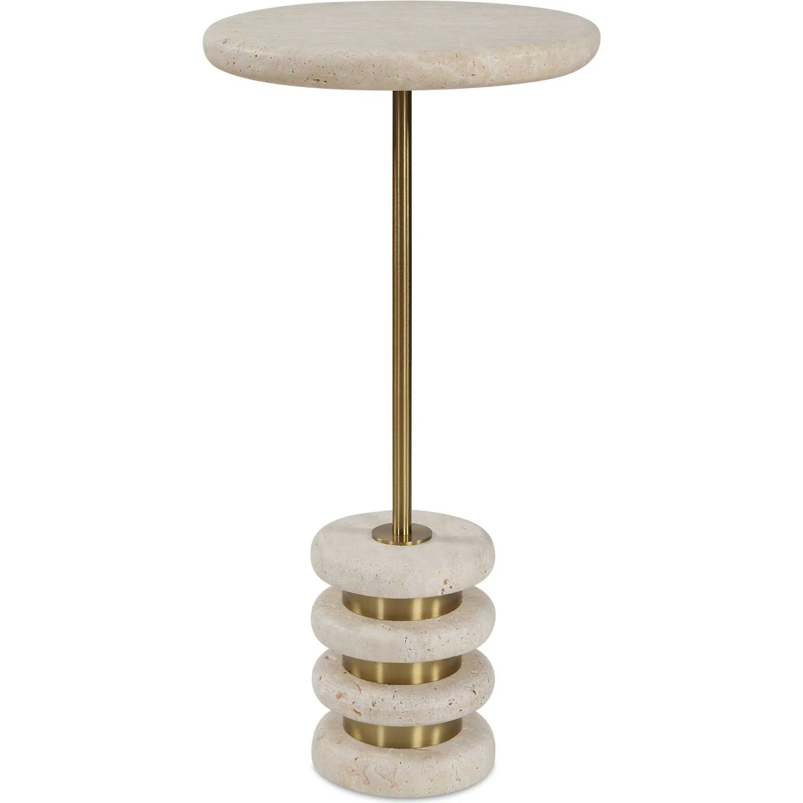 Adames Travertine Drink Table