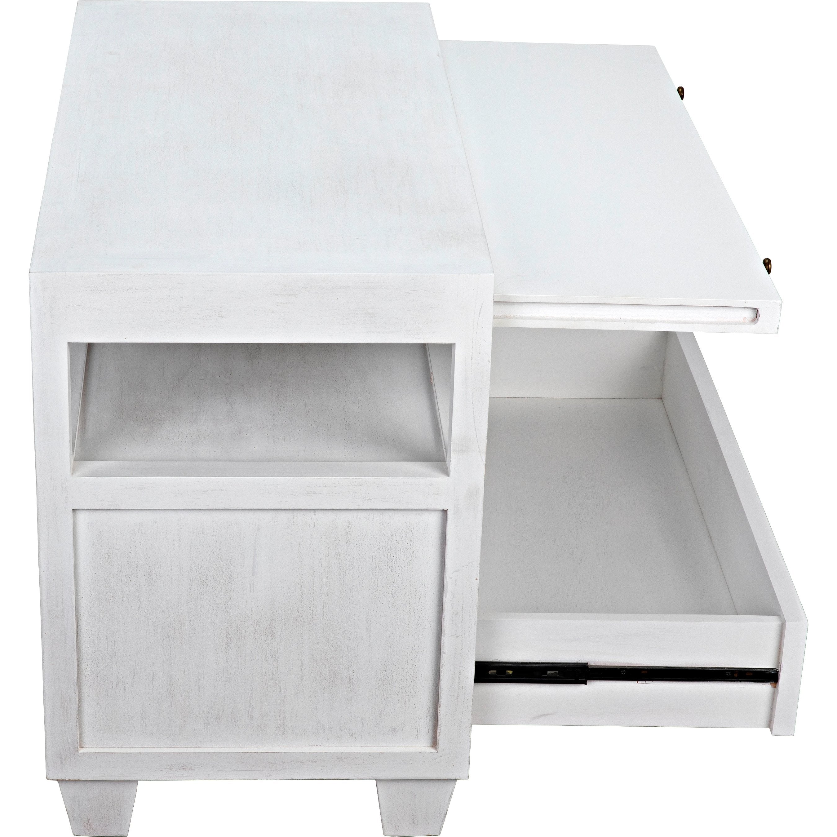 2-DRAWER Side Table with Sliding Tray