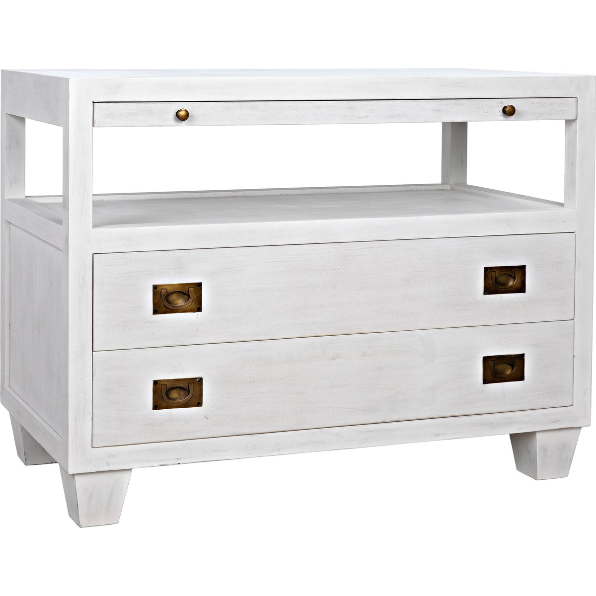 2-DRAWER Side Table with Sliding Tray